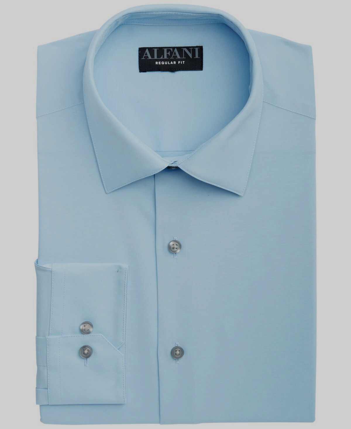 Alfani+Men%27s+Blue+Regular-Fit+Long+Sleeve+Dress+Shirt+Size+17-17.5+32 ...