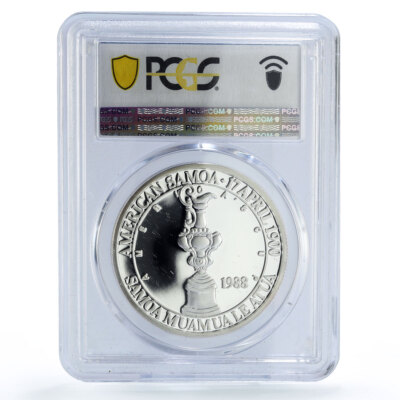 American Samoa 5 dollars America Cup Yachting Ship PR69 PCGS