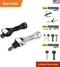 2-Piece 90-Tooth Swivel Head Nano Ratchet and Bit Driver Set - Compact Precision