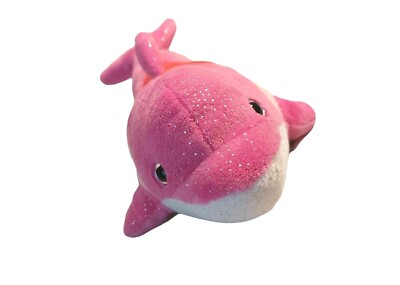 The Petting Zoo Pink Dolphin Plush Sparkly Stuffed Animal Toy 12''