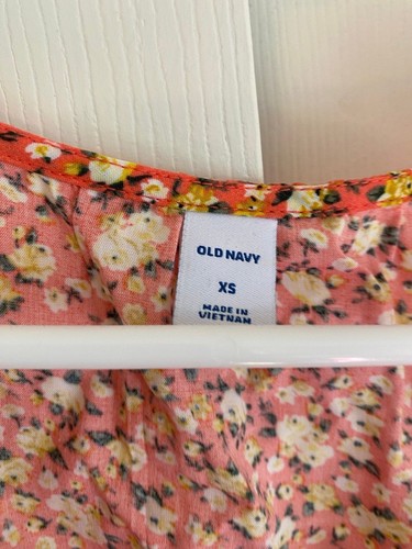 Old Navy extra small pink yellow sleeveless knee length dress - Picture 4 of 7