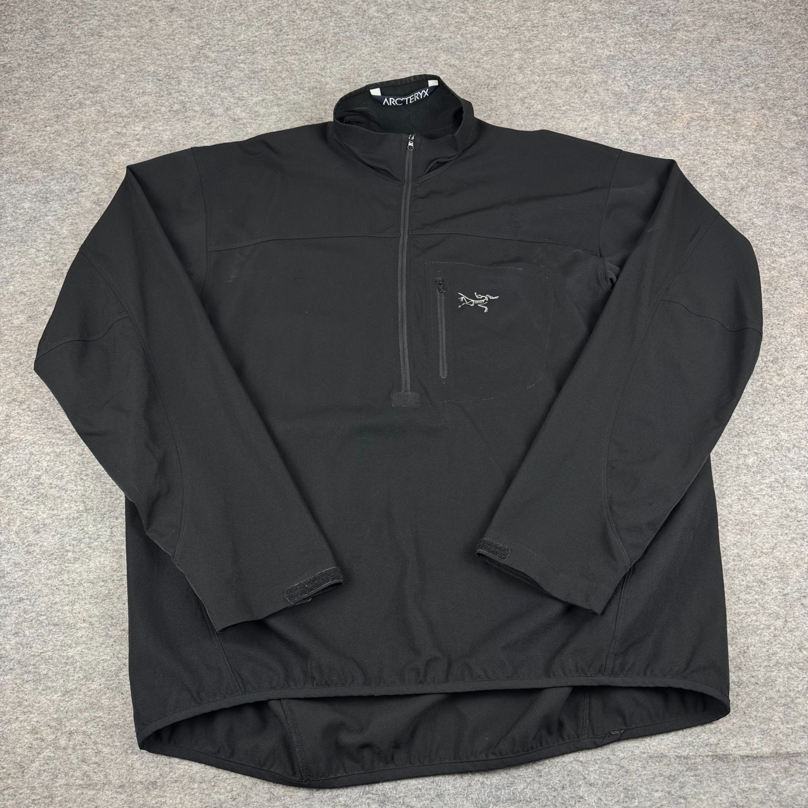 Arc'teryx 1/2 Zip Pullover Jacket Softshell Black… - image 2