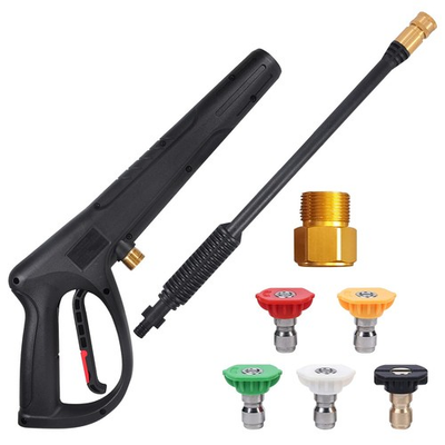 #ad Pressure Washer Gun with Extension Wand amp; 5 Spray Nozzle Tips M22 14mm amp; M22 15 $65.99