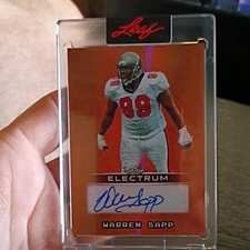 Leaf 2025 Electrum Warren Sapp #BA-WS1 Auto Serial /12 Buccaneers Card