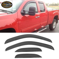 Fits 07-14 Chevy Silverado Sierra Extended Cab Window Visors Rain Sun Guard Vent Fits 07-14 Chevy Silverado Sierra Extended Cab Window Visors Rain Sun Guard Vent