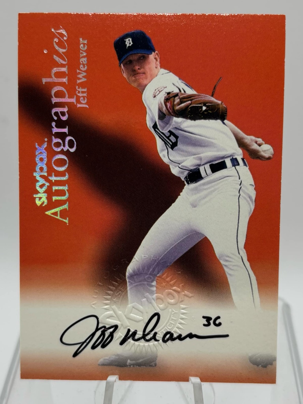 2000 SkyBox Jeff Weaver Autographics Autograph Baseball Card