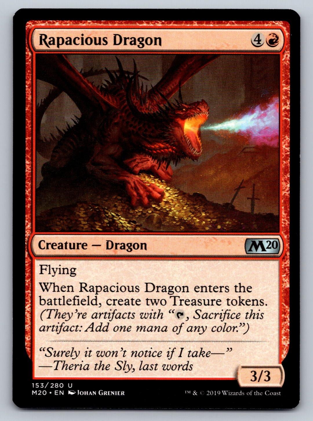 Rapacious Dragon 153 Uncommon Core Set 2020 Magic: The Gathering Lightly Played