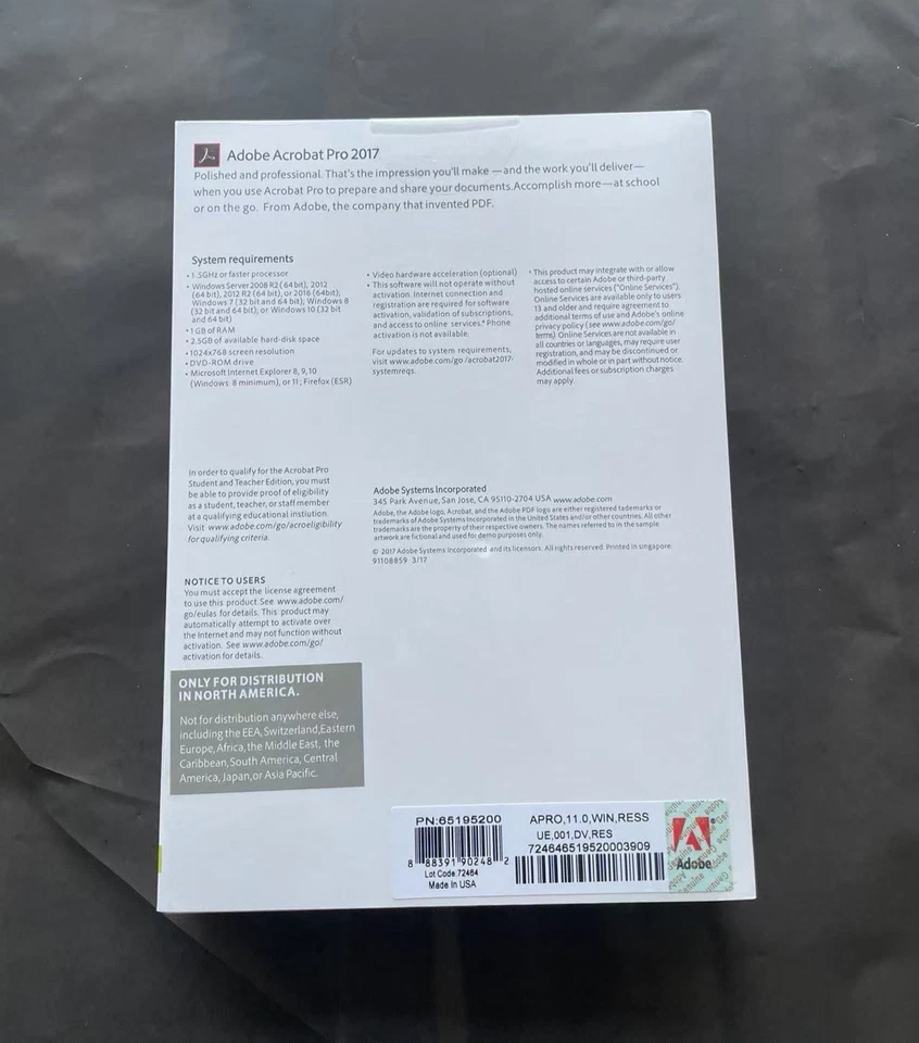 Adobe Acrobat Pro 2017 Boxed | Perpetual License (2 PCs) | DVD for Windows New - Image 2 of 4