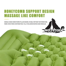 Green Self-Inflating Sleeping Mats for Camping- Sleeping Pad Comfortable Peacock