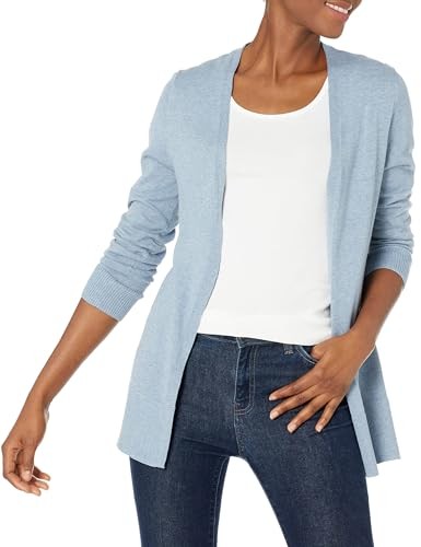 Amazon Essentials Damen Strickjacke Indigoblau Meliert ÜBergrößE S-image