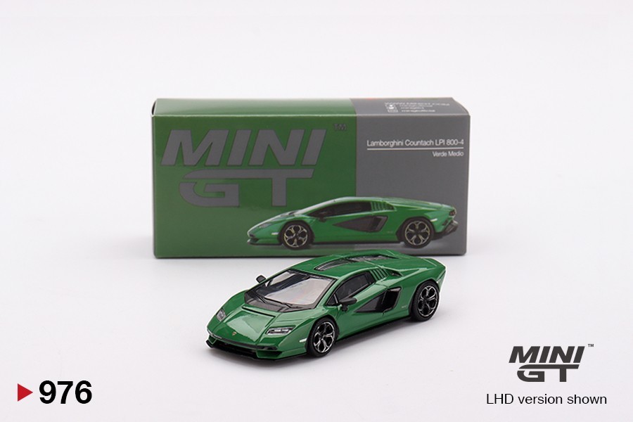Mini GT 1:64 Lamborghini Countach LPI 800-4 Verde Medio #976 - New