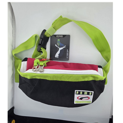 Puma City Block Fanny Pack Neon Pink Green Black Waist Bag 11'' NWT