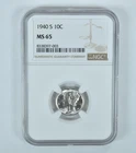 1940-S Mercury Dime MS65 NGC Brown Label