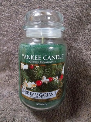 Yankee Candle großes Glas Weihnachtsgirlande 2018 selten schwer zu finden