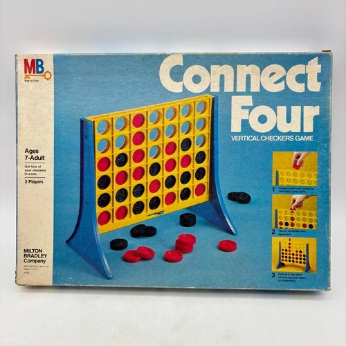 VINTAGE Connect Four COMPLETE Milton Bradley 1978 Kids Children's 70s 80s 4
