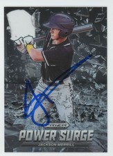 2021 Panini Prizm Draft Picks Base Power Surge Jackson Merrill Auto #PS-JM COA