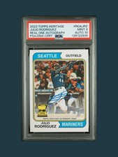 2023 Topps Heritage - Real One Autographs Julio Rodriguez #ROA-JRZ PSA 9 Auto 10