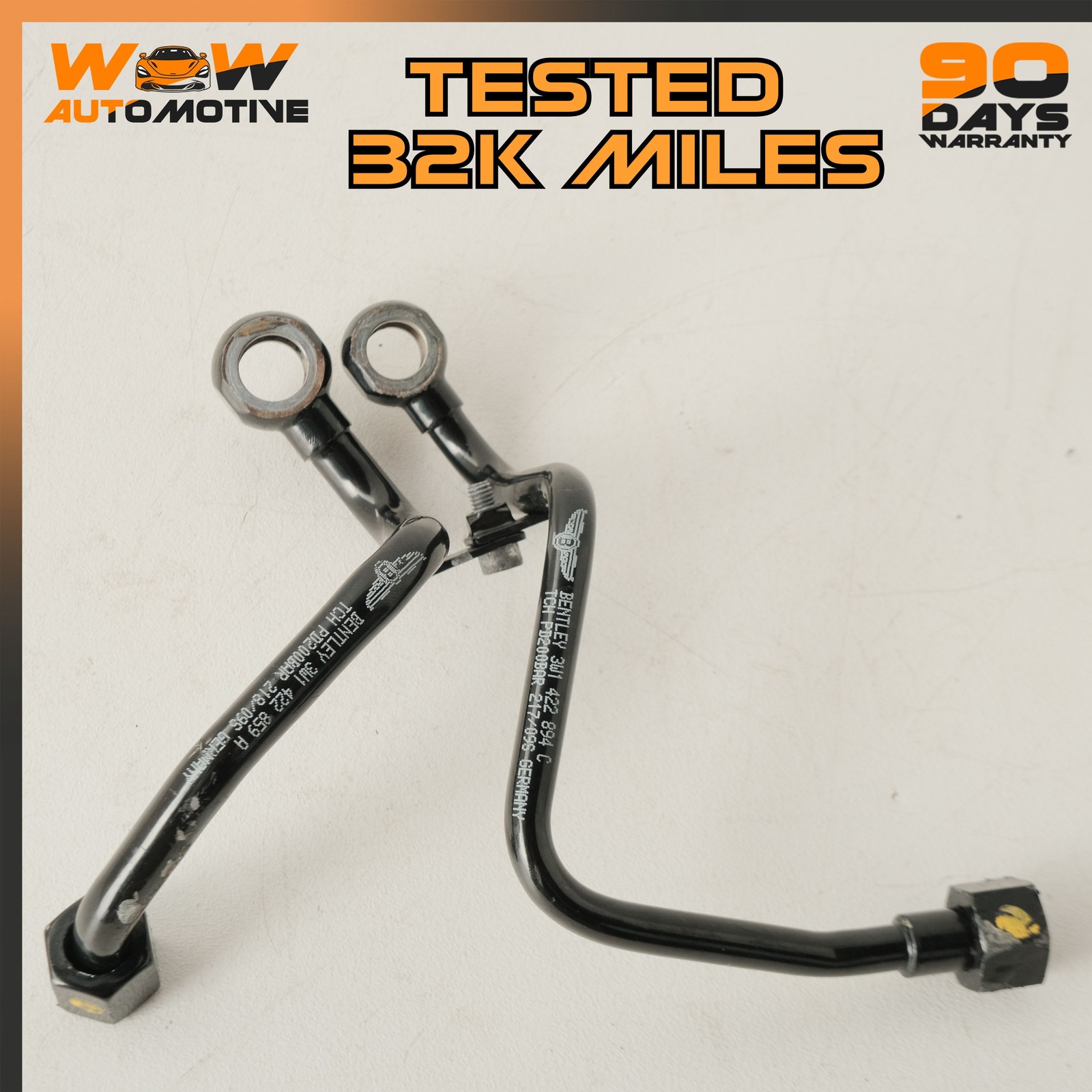 04-19 BENTLEY CONTINENTAL SUPERSPORTS HIGH PRESSURE POWER STEERING LINE PIPE OEM