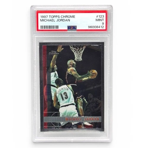 1997 Topps Chrome Michael Jordan #123 PSA 9 Centered Bulls HOF
