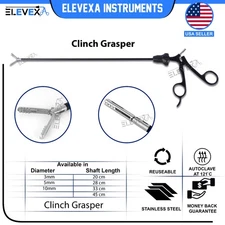 ELEVEXA® New Laparoscopic CLINCH Grasper 5mm 45cm Bariatric Long Forceps Grasper