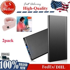 2Pack 20000mAh Battery Pack for Heated Vest Jacket Pants Scarf USB Power 5V/2.1A