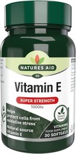 Natures Aid Vitamin E 1000iu - High Strength Natural Antioxidant - Supports Ski
