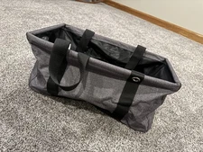 Thirty One Bags Small Utility Tote in Charcoal Crosshatch 