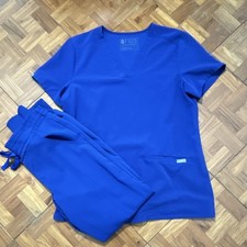 FIGS Women s Technical Collection Scrub Set Top S Pants XS Blue FW1100