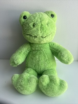 Build A Bear Spring Green Frog 16'' Plush Stuffed Animal Soft Toy Lovey Ribbit