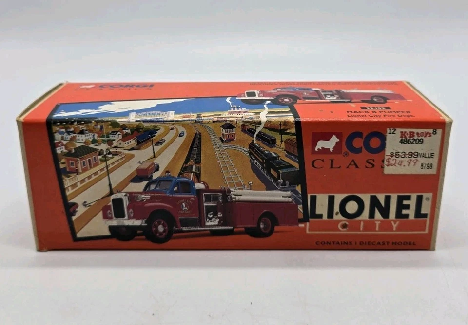 Corgi Lionel City Fire Dept MACK B PUMPER 1/50 Diecast Replica Truck 52402 NOS - Image 2 of 4
