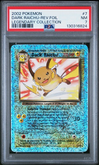 Dark Raichu 7 - Legendary Collection Pokemon 2002