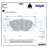 Bremsbelagsatz Scheibenbremse Delphi LP3284 FüR Fiat MX Abarth ND 124 Mazda 348