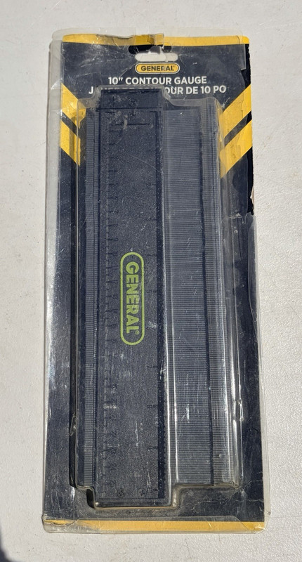 General 10 in Locking Contour/Profile Gauge, Black Plastic Manual Measuring Tool