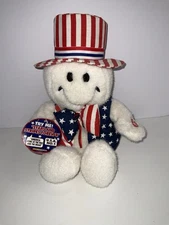 Vintage Dan Dee Tickle Wiggle Animated Plush Toy Stars and Strips Forever