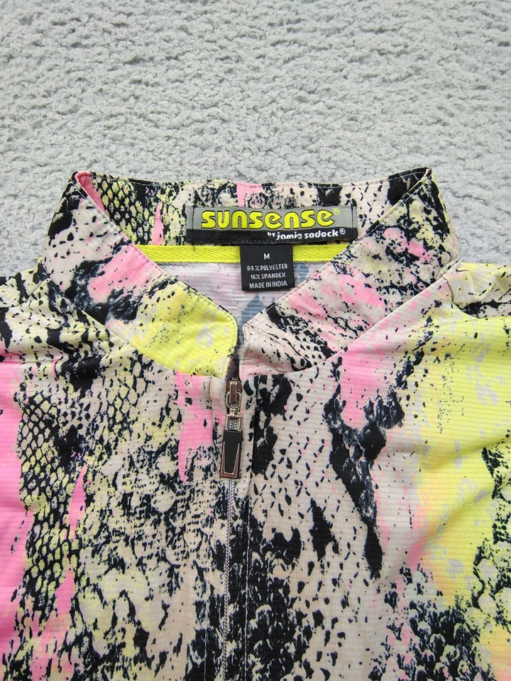 Jamie Sadock SunSense Women's Cobra Print 1/4 Zip Golf Pullover Shirt Medium - Image 3 of 4