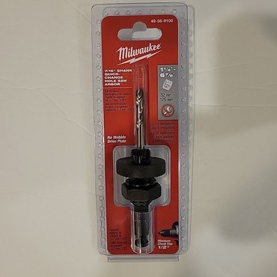 Milwaukee 49-56-9100 7/16'' Hex Shank Quick Change Hole Saw Arbor