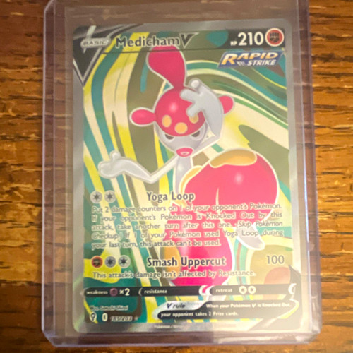 Medicham V 186/203 Evolving Skies Rapid Strike Full Art Holo UR