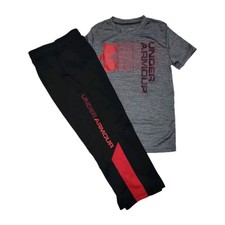 Under Armour Coldgear Youth Small Fleece Athletic Pants  Tshirt Outfit