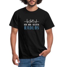 Ich Bin Selten Radlos – Fahrradfahrer Herzschlag Männer T-Shirt