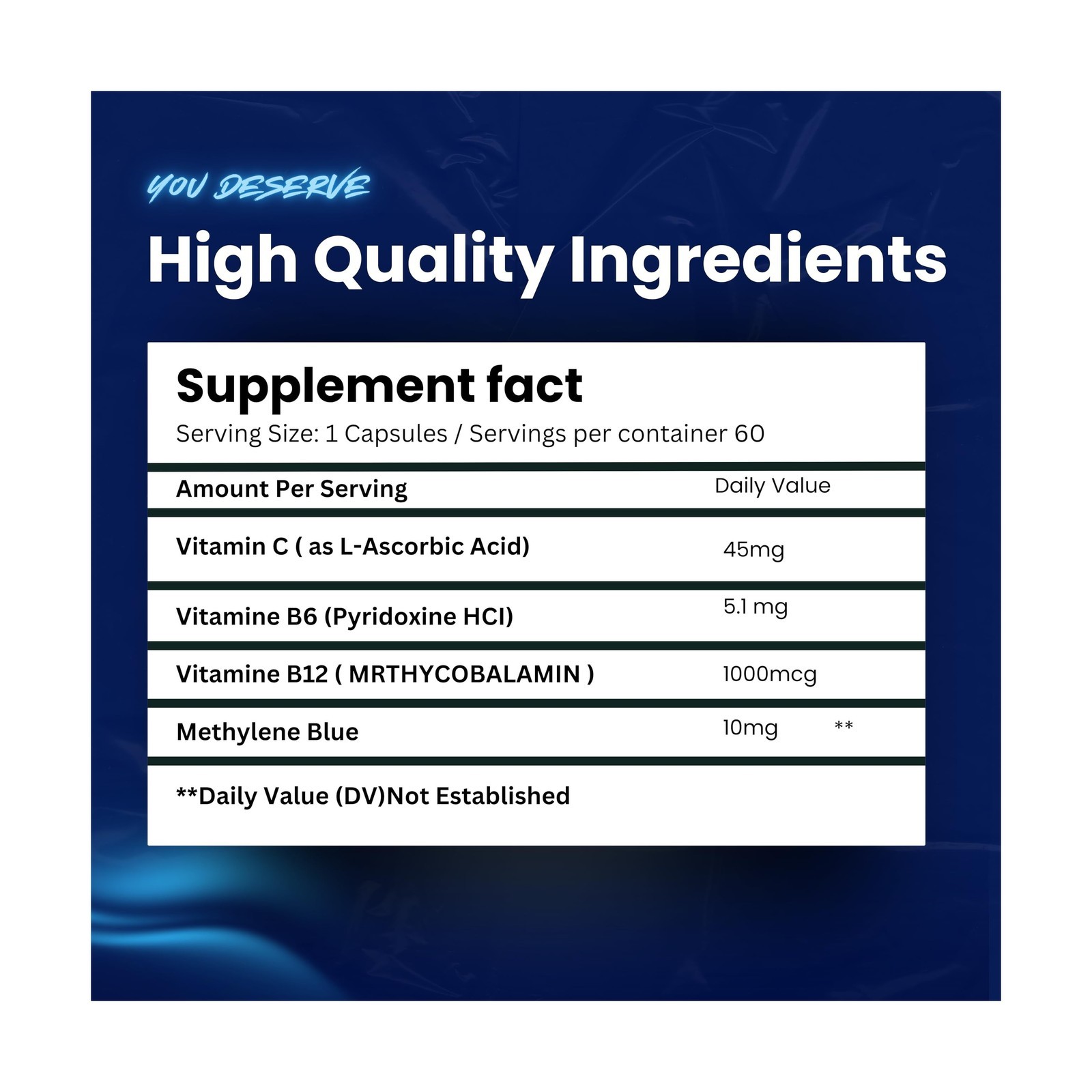 Supreme Methylene Blue Capsules - Pharmaceutical grade Supplement for humans ...