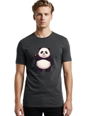Panda-7 Mens Graphic Tee, 100% Cotton, Casual Summer Wear