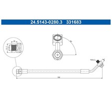 2x Bremsschlauch hinten für VW T-ROC A11 AC7 Tayron R41 Tiguan AD1 CT1 | 242851
