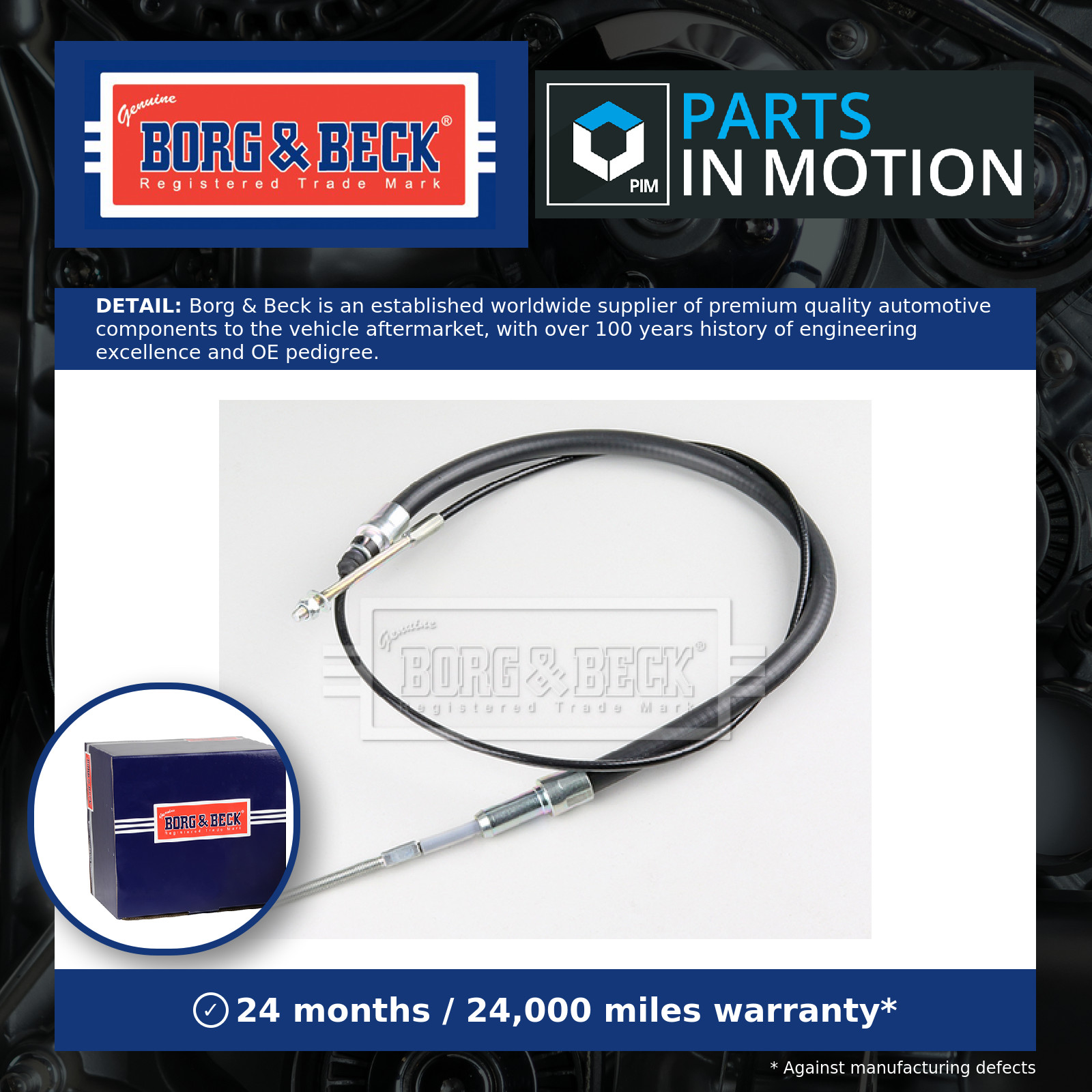 Handbrake Cable fits VW TRANSPORTER Mk5 2.0 Front 03 to 15 Hand Brake Parking