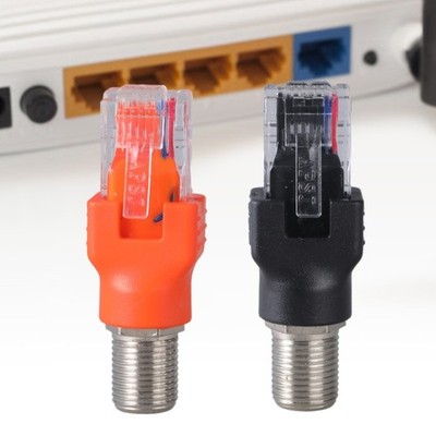 RF to RJ45 Converters Adapter F Female to RJ45 Male Coaxial Barrels Coupler