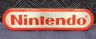 Genuine Vintage 80's Cardboard 6" x 1.5" Tall Nintendo Logo Sign NES B91