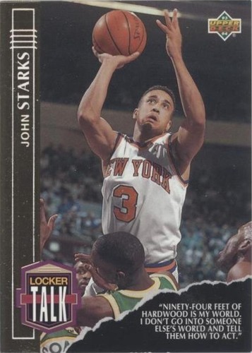 1993-94 Upper Deck Locker Talk #LT14 John Starks New York Knicks