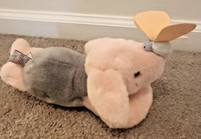 GUND Disney Classic Pooh Piglet Laying Butterfly on Nose Plush