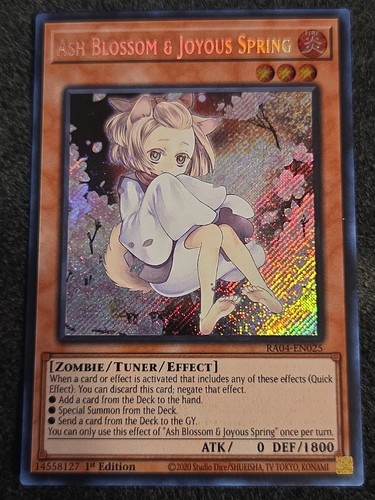 Ash Blossom & Joyous Spring (Alternate Art) RA04-EN025 Quarter Century Stampede