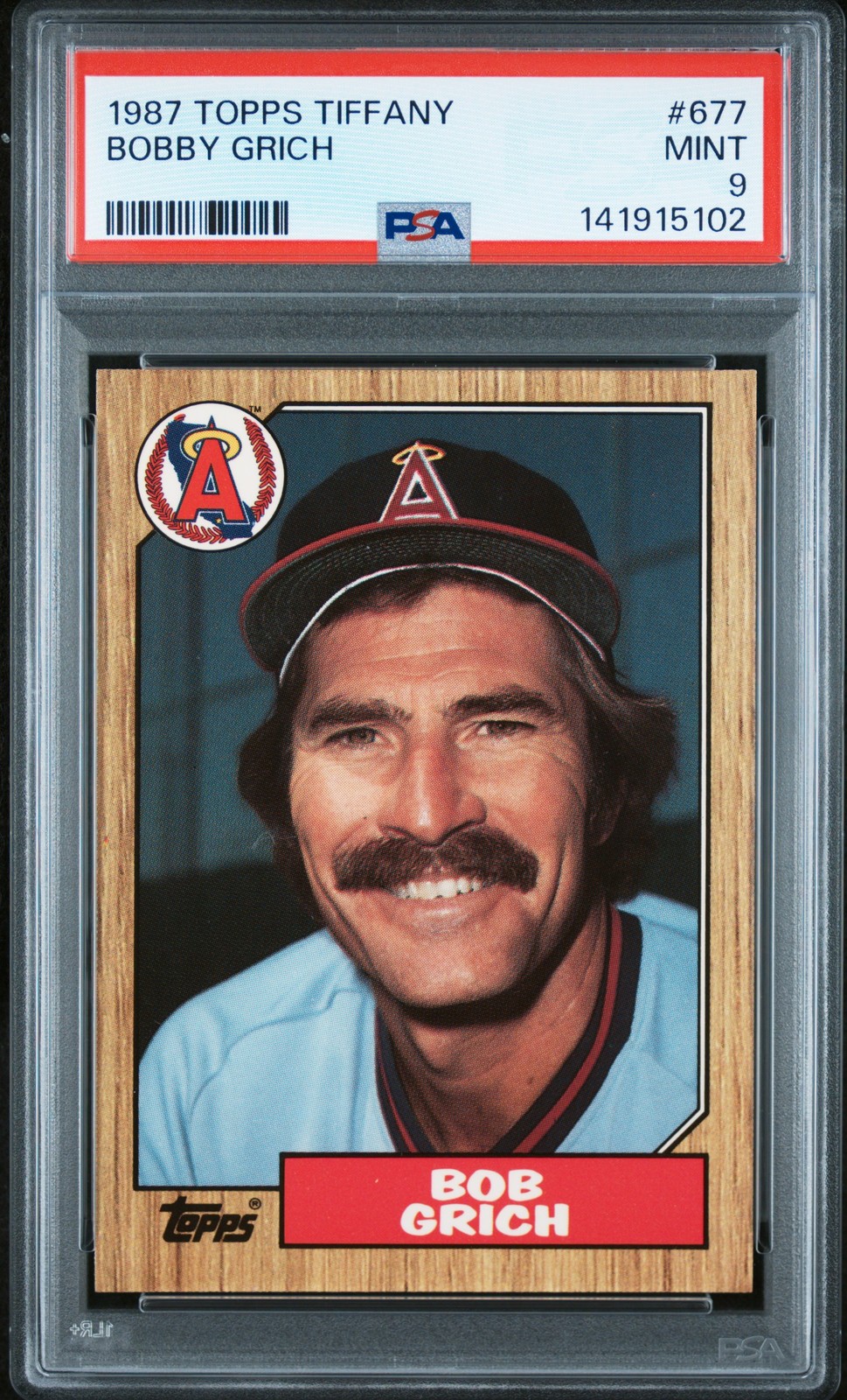 1987 TOPPS TIFFANY #677 BOBBY GRICH PSA 9