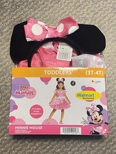 Disney Juniors Toddlers  3T/4T Minor Mouse Costume. Dress  Headband. NWT.